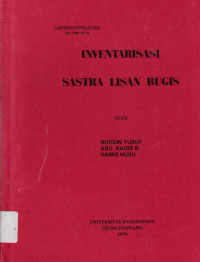 Inventarisasi Sastra Lisan Bugis