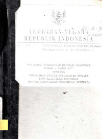 Lembaran Negara Republik Indonesia 1977 No. 1