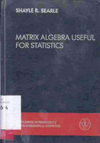 Matrix Algebra Useful For Statistics