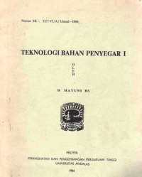 Teknologi Bahan Penyegar I