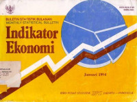 Buletin Statistik Bulanan Monthly Statistical Bulletin Indikator Ekonomi Januari 1994