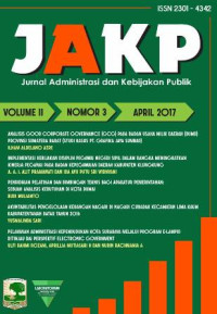 Jurnal JAKP (Jurnal Administrasi dan Kebijakan Publik ) Universitas Andalas :  Vol 2 No 3 (2017)