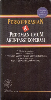 Perkoperasian dan Pedoman Umum akuntansi Koperasi