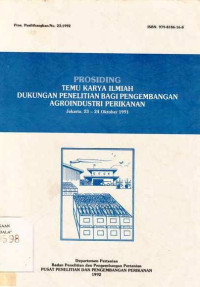 Prosiding Temu Karya Ilmiah Dukungan Penelitian bagi Pengembangan Agroindustri Perikanan