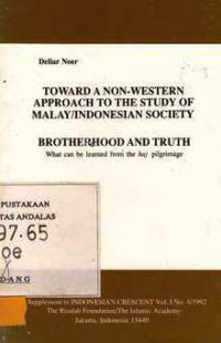 Toward A Non-Western Approach To The Study Of Malay/Indonesia Society